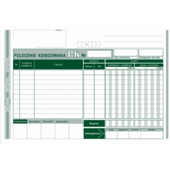 PK polecenie księgowania A5 412-3